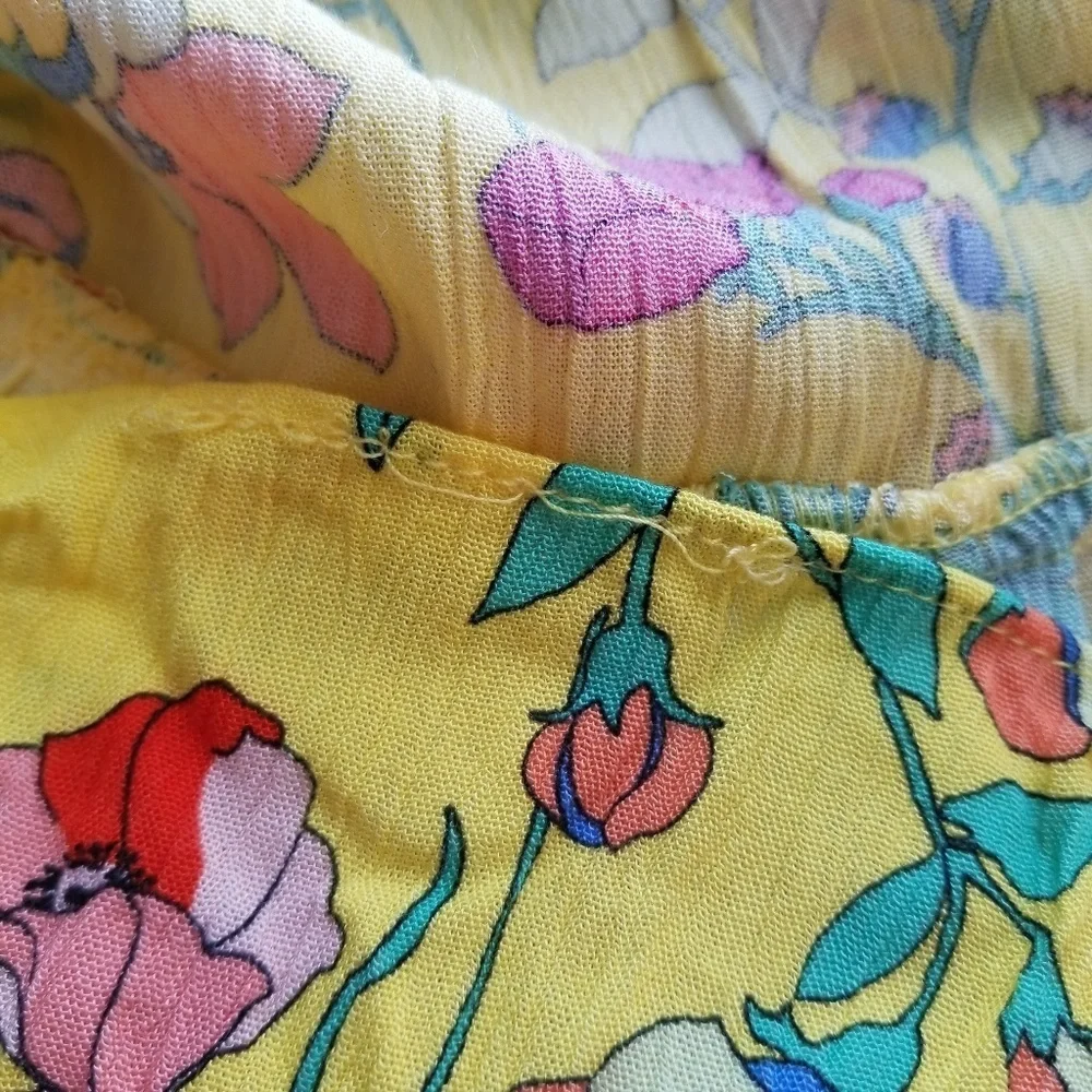 Girls Zara Yellow Floral Spring Dress Size 13/14